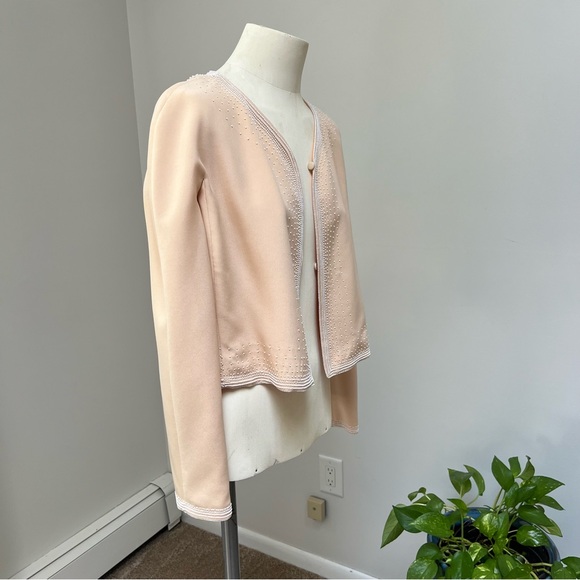 VALENTINO 2-Piece Silk Jacket/Dress Set in Soft Peach, US size 6 - Picture 10 of 15